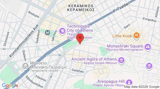 Apartments for rent i Athens Ano Petralona - kort over placeringen