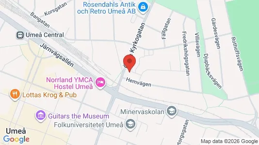 Apartments for rent i Umeå - kort over placeringen
