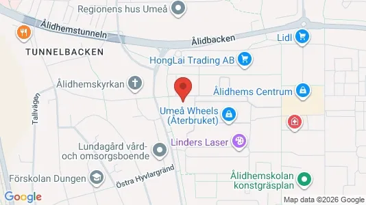 Apartments for rent i Umeå - kort over placeringen