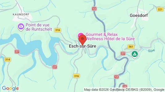 Apartments for rent i Esch-sur-Sûre - kort over placeringen