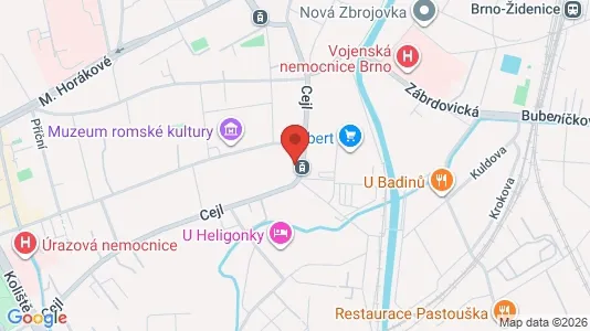 Apartments for rent i Brno-Jih - kort over placeringen