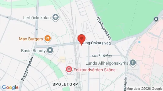 Rooms for rent i Lund - kort over placeringen