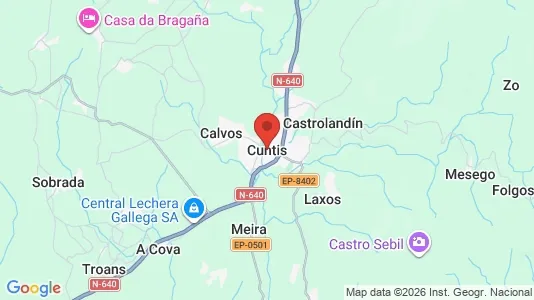 Apartments for rent i Cuntis - kort over placeringen