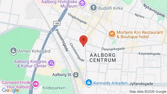 Apartments for rent i Aalborg Center - kort over placeringen