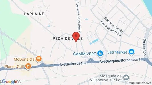Apartments for rent i Villeneuve-sur-Lot - kort over placeringen