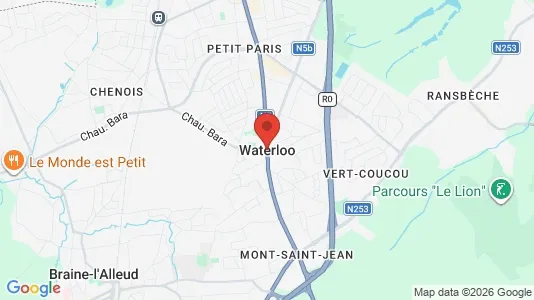 Houses for rent i Waterloo - kort over placeringen