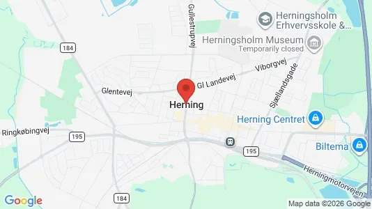 Apartments for rent i Herning - kort over placeringen