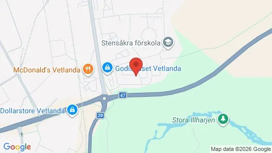 Apartments for rent i Vetlanda - kort over placeringen