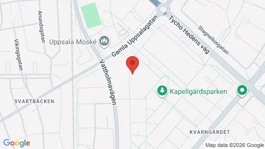 Apartments for rent i Uppsala - kort over placeringen