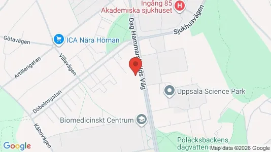 Rooms for rent i Uppsala - kort over placeringen