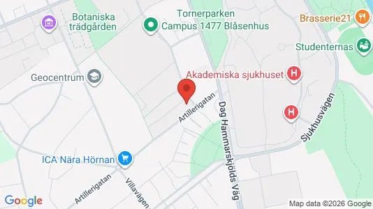 Apartments for rent i Uppsala - kort over placeringen