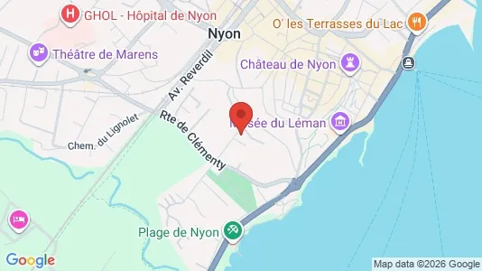 Apartments for rent i Nyon - kort over placeringen