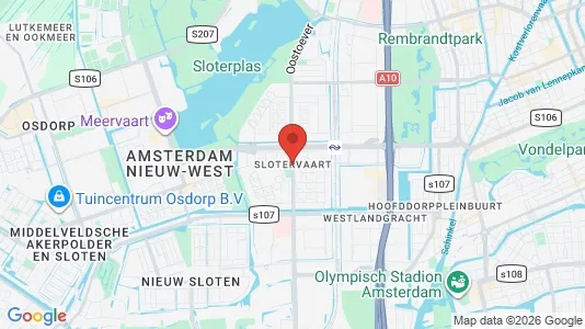 Apartments for rent i Amsterdam Slotervaart - kort over placeringen