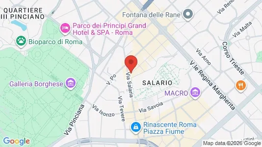 Apartments for rent i Roma Municipio II – Parioli/Nomentano - kort over placeringen