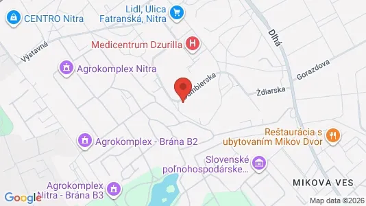 Apartments for rent i Nitra - kort over placeringen