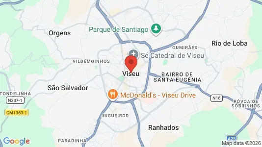 Apartments for rent i Viseu - kort over placeringen