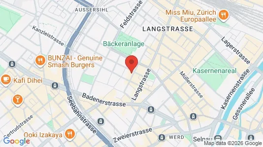 Apartments for rent i Zürich Distrikt 4  - Aussersihl - kort over placeringen