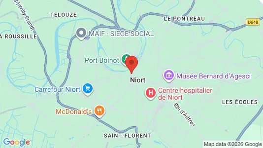 Houses for rent i Niort - kort over placeringen