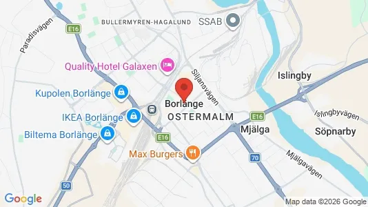 Apartments for rent i Borlänge - kort over placeringen
