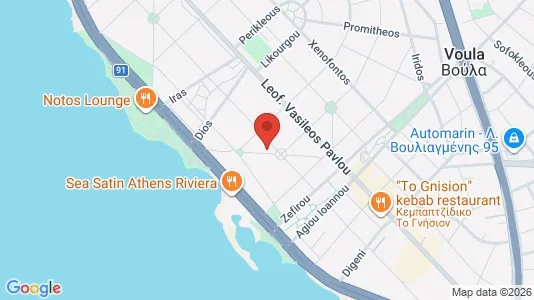 Apartments for rent i Glyfada - kort over placeringen