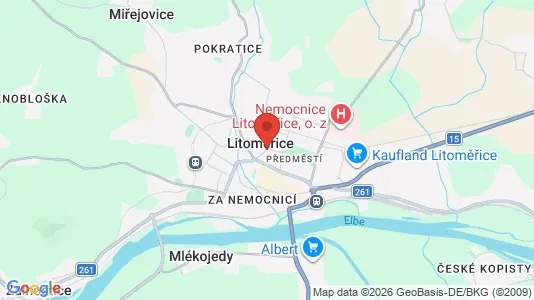 Apartments for rent i Litoměřice - kort over placeringen