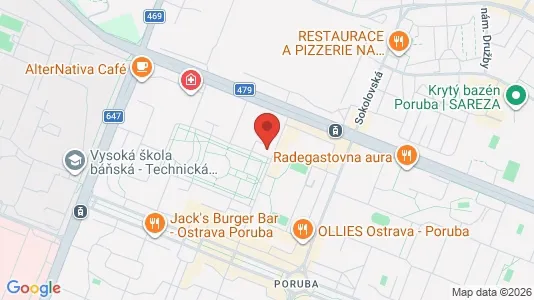 Apartments for rent i Ostrava-město - kort over placeringen