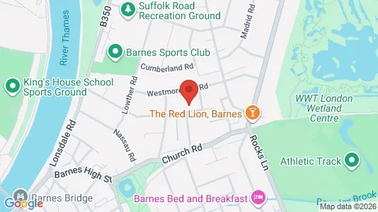 Apartments for rent i London SW13 - kort over placeringen