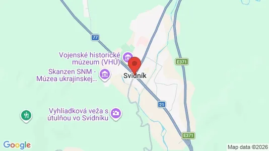 Apartments for rent i Svidník - kort over placeringen