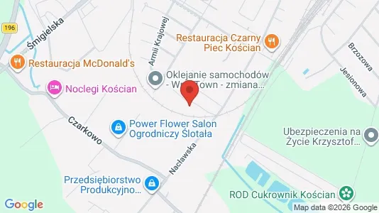 Apartments for rent i Kościański - kort over placeringen