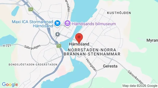 Houses for rent i Härnösand - kort over placeringen