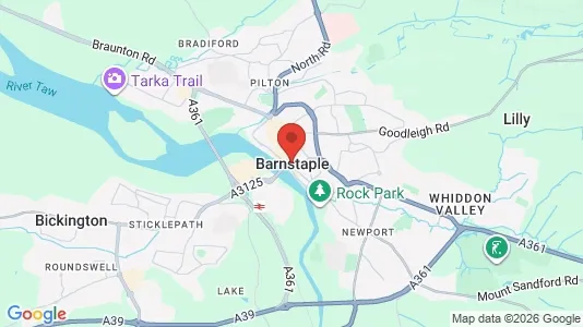 Apartments for rent i Barnstaple - Devon - kort over placeringen