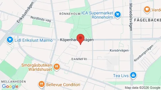 Apartments for rent i Malmö City - kort over placeringen