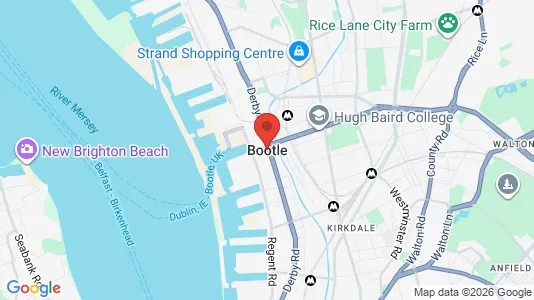 Houses for rent i Bootle - Merseyside - kort over placeringen