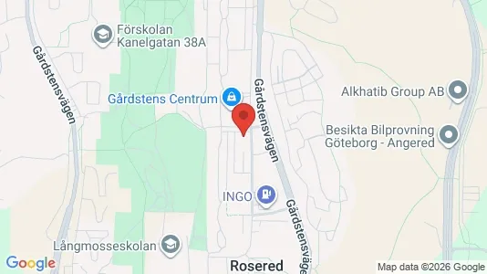 Apartments for rent i Angered - kort over placeringen