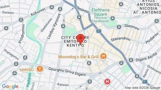 Apartments for rent i Nicosia Lefkosia - kort over placeringen