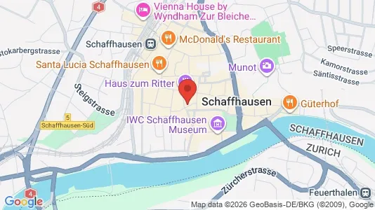 Apartments for rent i Schaffhausen - kort over placeringen