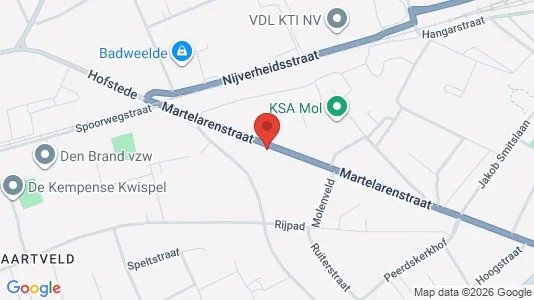 Apartments for rent i Mol - kort over placeringen