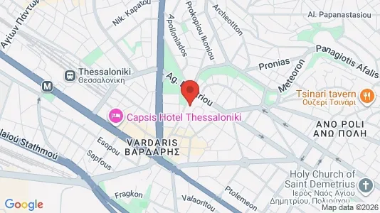 Apartments for rent i Thessaloniki - kort over placeringen