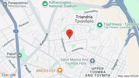 Apartments for rent i Thessaloniki - kort over placeringen