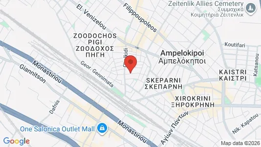 Apartments for rent i Ampelokipoi-Menemeni - kort over placeringen