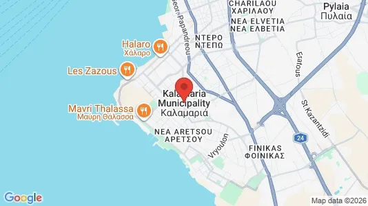 Apartments for rent i Kalamaria - kort over placeringen