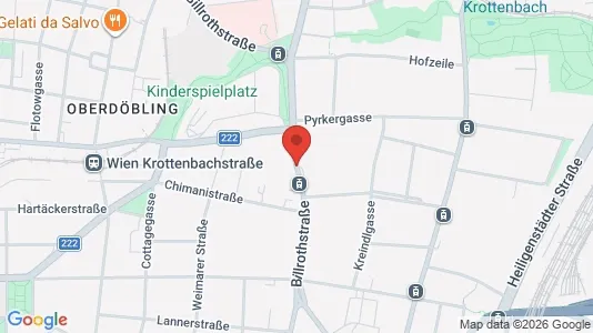Apartments for rent i Vienna Döbling - kort over placeringen