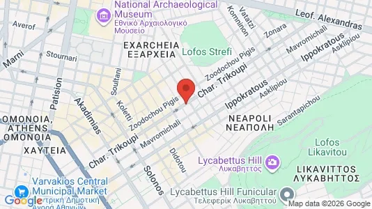 Apartments for rent i Athens Exarchia - kort over placeringen