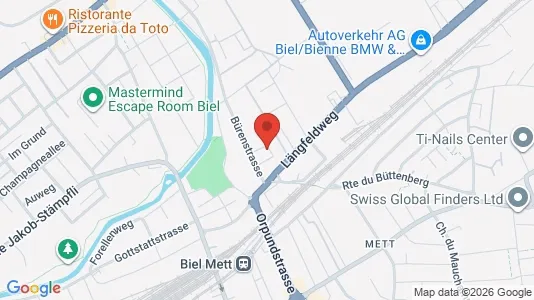 Apartments for rent i Biel - kort over placeringen