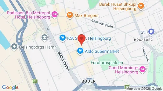 Apartments for rent i Helsingborg - kort over placeringen