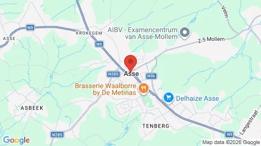 Apartments for rent i Asse - kort over placeringen