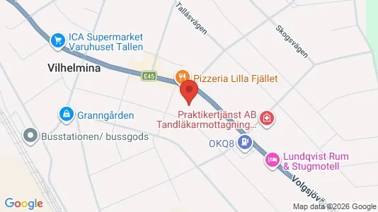 Apartments for rent i Vilhelmina - kort over placeringen