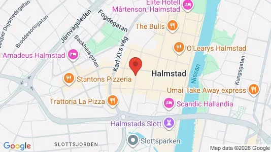 Apartments for rent i Halmstad - kort over placeringen
