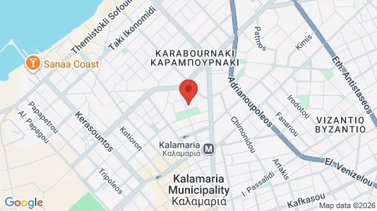Apartments for rent i Kalamaria - kort over placeringen
