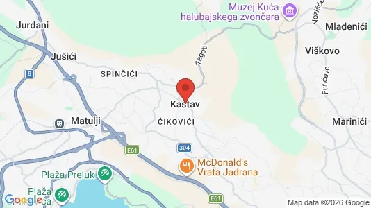 Apartments for rent i Kastav - kort over placeringen